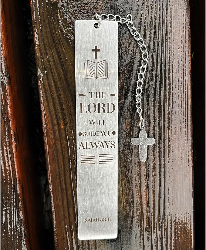 Christian Bookmark Gifts for Women Girls Boys, Inspirational Religious Book Mark Markers Faith (The Lord Will Guide You)