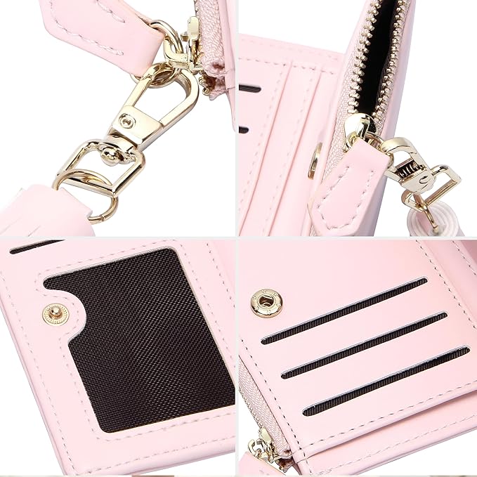 GEEAD Custom Design Small Wallets for Women Bifold Slim Coin Purse Zipper ID Card Holder PU Leather