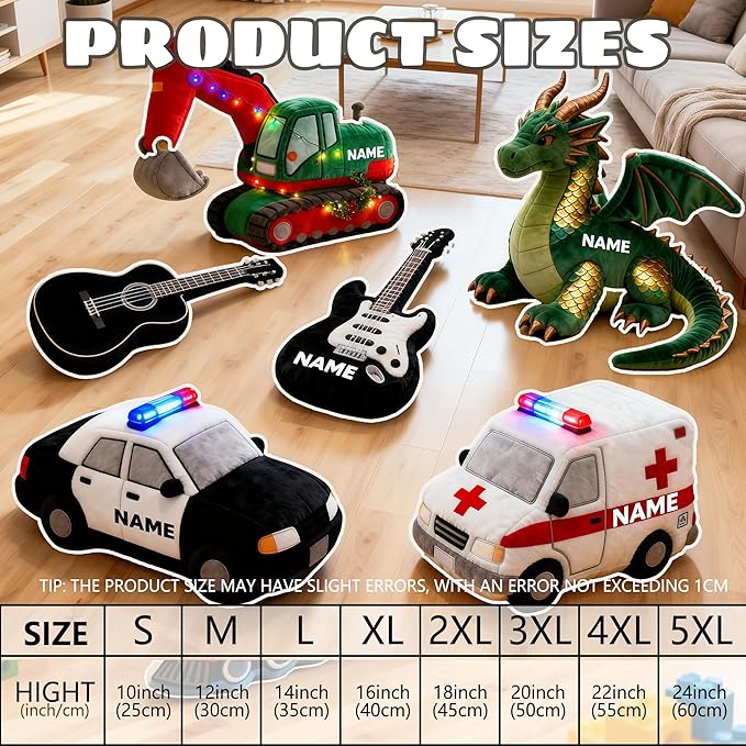 WERWAES Custom Pillow – Personalized Funny Gift for Men & Women, Car Music Pet Theme, Perfect for Birthday Party or Christmas Decorations, Bedroom or Sofa Cushion