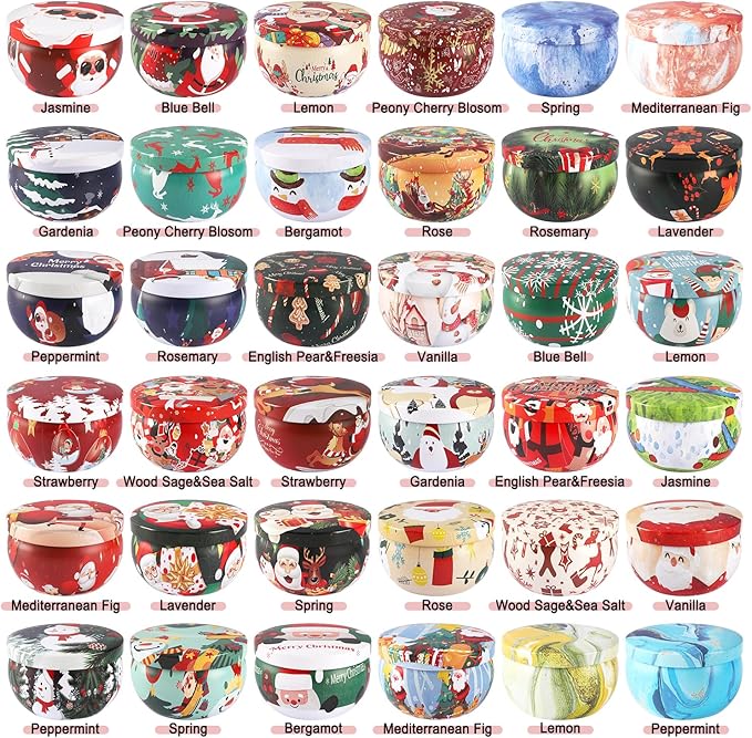 36 Pack Christmas Scented Candles,Candvent Calendar 2025,Gift Set 2.5oz Strong Fragrance jar Candles,for Home Scented Decoration Birthday Valentine'sDay