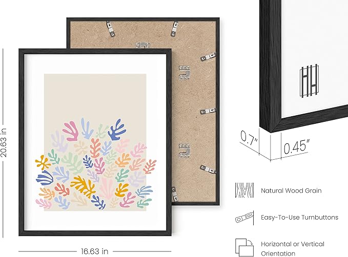 HAUS AND HUES Henri Matisse Prints, Matisse Exhibition Poster, Danish Pastel Wall Art, Aesthetic Pastel Room Decor (Black Framed, 16x20)