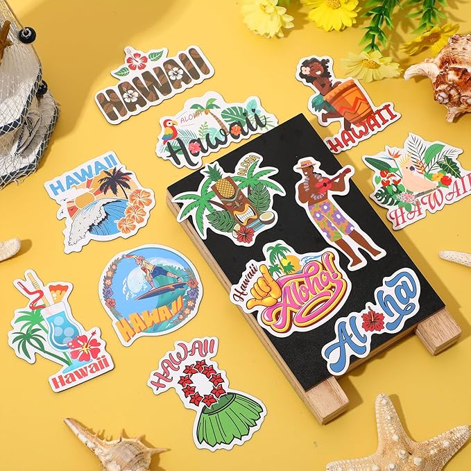 Konohan 30 Pcs Hawaii Souvenirs Gifts Hawaii Magnet for Refrigerator City Magnetic Refrigerator Stickers for Home Decoration