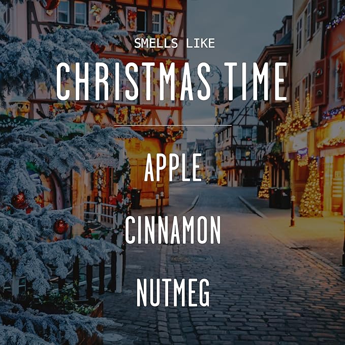Christmas Diffuser, Christmas Reed Diffuser Decor - w/Apple, Cinnamon & Clove I Infused w/Essential Oils I 3.75 OZ Oil I Long-Lasting Scent Lasts 4-6 Month's I Made in The USA