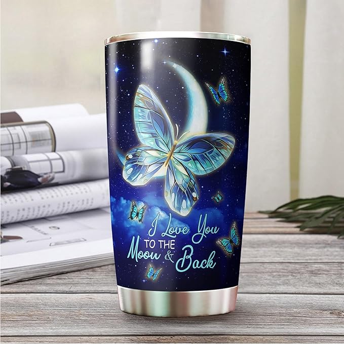 Daughter Butterfly Tumbler - Mom Daughter Gifts - Mothers Day & Christmas - 16oz