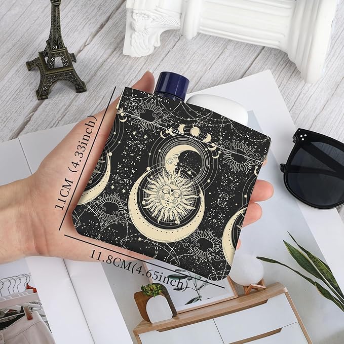 2Pcs PU Leather Small Squeeze Coin Purse Pouch Mini coin Bag Unique And Cute Wallet Cosmetic Bags Change Bag For Women Girls Men Constellation