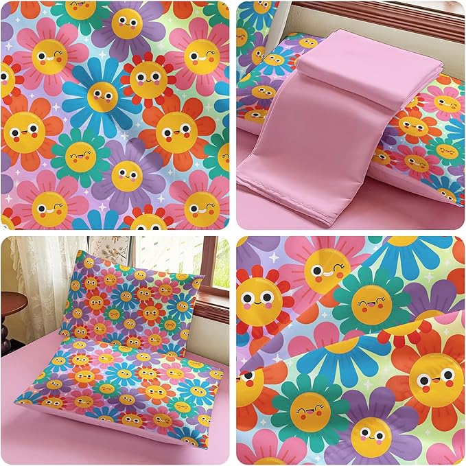 Full Size Bedding Sets Kids Bedding Sets for Girls, Galaxy Bedding 5 Pieces Bed in A Bag Full Size, Glitter Colorful Comforter for Girls
