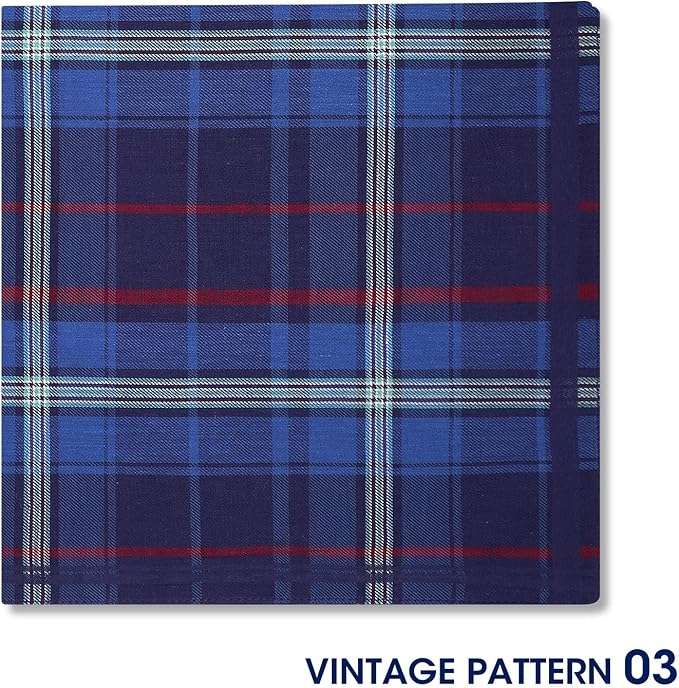 Zenssia Pure Cotton Men's Soft Handkerchiefs Assorted Color Pack of 6 Gift Set
