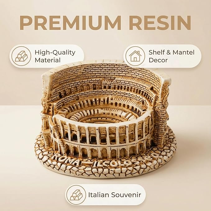 Mini Statue, Ancient Roman Architecture Resin Model Italian Decor Piece, Classic Rome Souvenir & Souvenirs, Perfect for Home Office Desktop Display Gifts