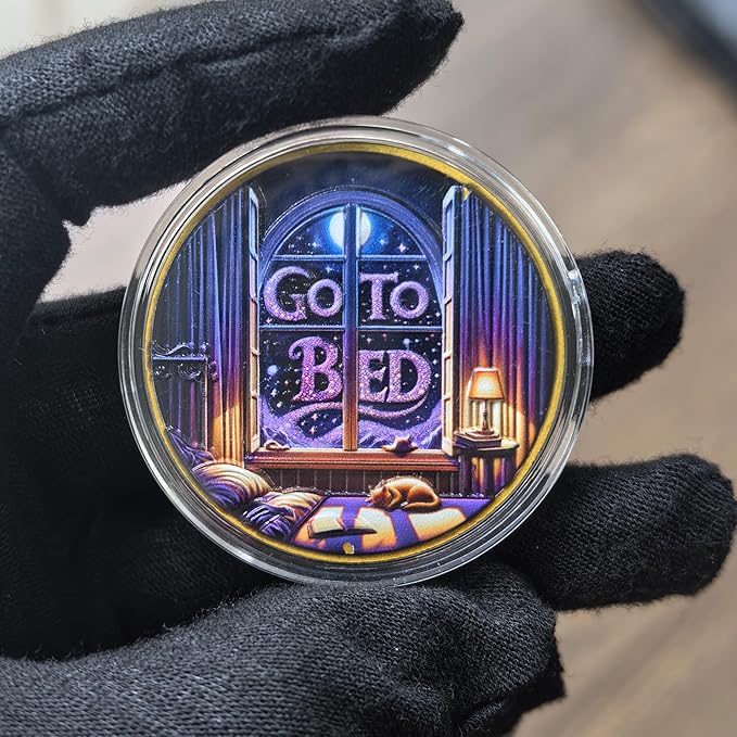 Book Lovers Decision Coin - 'One More Chapter' vs 'Go to Bed' Dual-Sided Medallion (Single Coin)