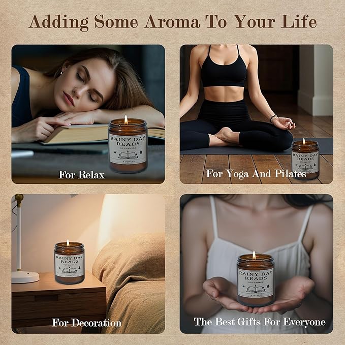 Book Lover Candle,Book Lovers Gift Ideas, Candle for Women, Reading Gifts, Birthday Gifts, Holiday, Scented Candles for Men, Women, Librarian 8oz