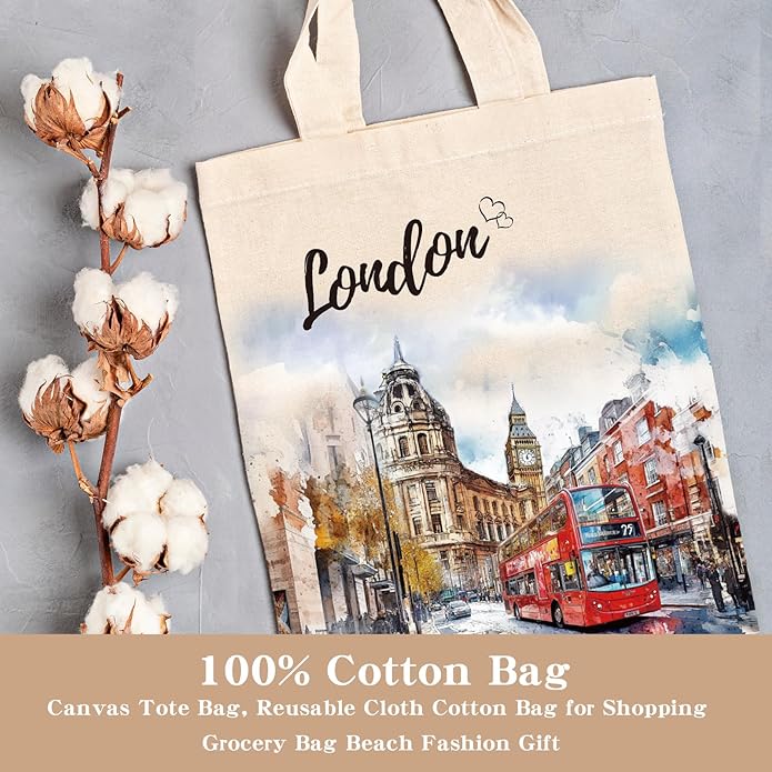 Canvas Tote Bag Gift - Funny Reusable Cloth Bags Vintage Totes Gifts for Women Shopping Grocery Lover Books Reader