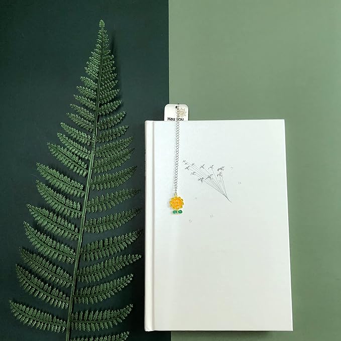 Bookmarks for Women Men Appreciate Gifts Bookmark Dad Mom Bestie Grandma Grandpa Teacher Birthday Present Auntie Uncle Sunflower Book Lover Colleague Friend Retirement Christmas Keepsakes (May You)