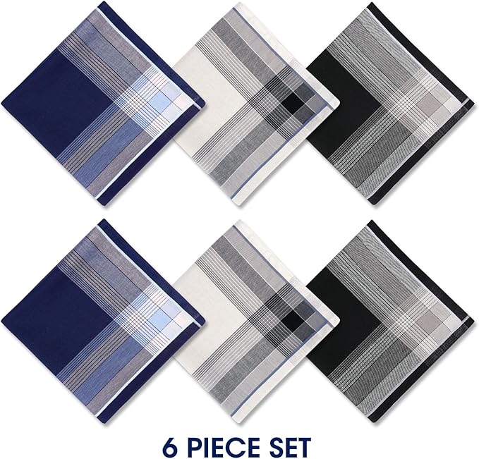 Selected Hanky 100% Cotton Handkerchiefs for Men