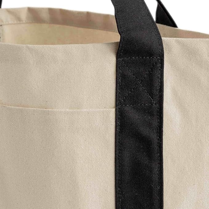 TBF 12 Pack Mini Iconic Canvas Shopping Bags with Gusset – Reusable Eco-Friendly Tote Bags with Handles