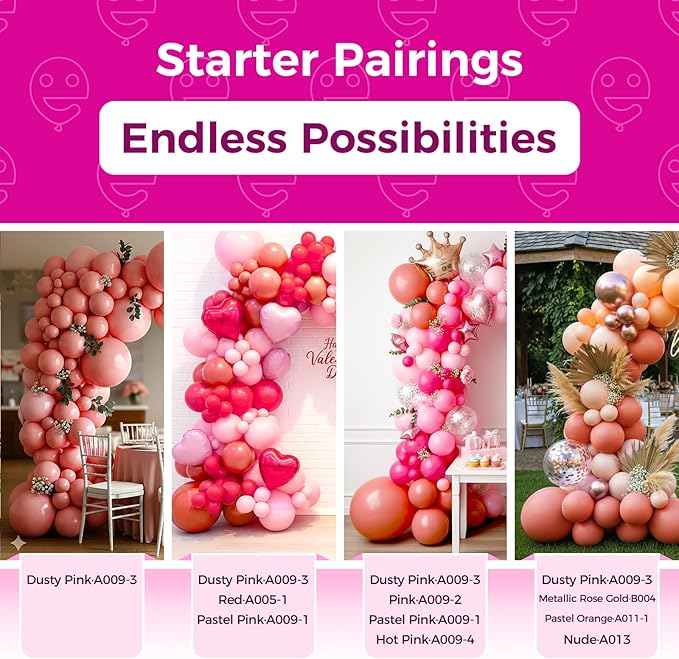 Bezente Dusty Pink Balloons 18 Inch - 30 Pack Large Thick Rose Pink Balloons Big Round Pink Latex Balloons for Birthday Wedding Anniversary Bridal Shower Gender Reveal Boho Theme Party Decoration