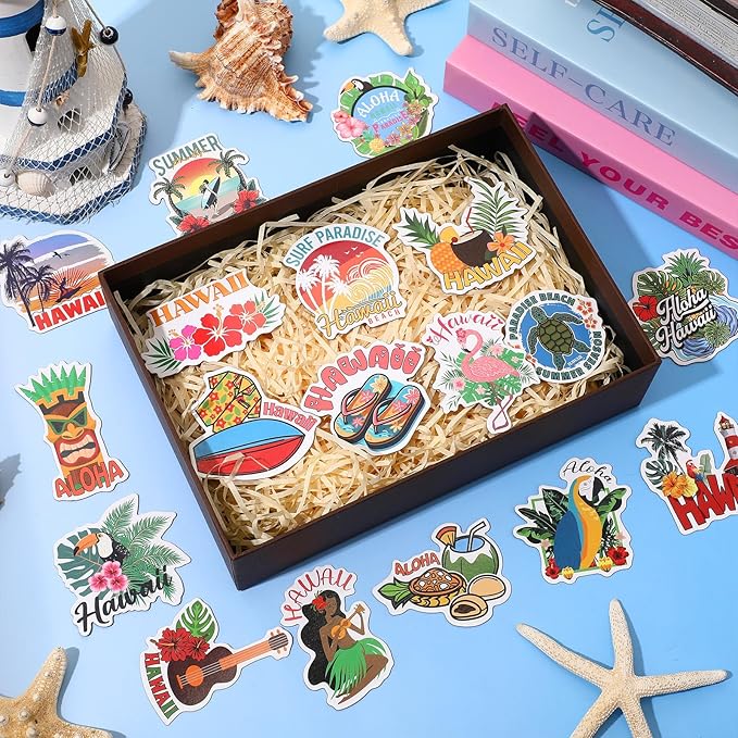 Konohan 30 Pcs Hawaii Souvenirs Gifts Hawaii Magnet for Refrigerator City Magnetic Refrigerator Stickers for Home Decoration