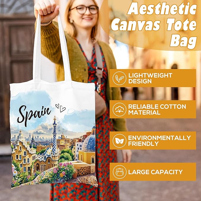 Europe Travel Souvenirs Gifts Tote Bags Reusable Grocery Bags London Paris Switzerland Gifts for Women