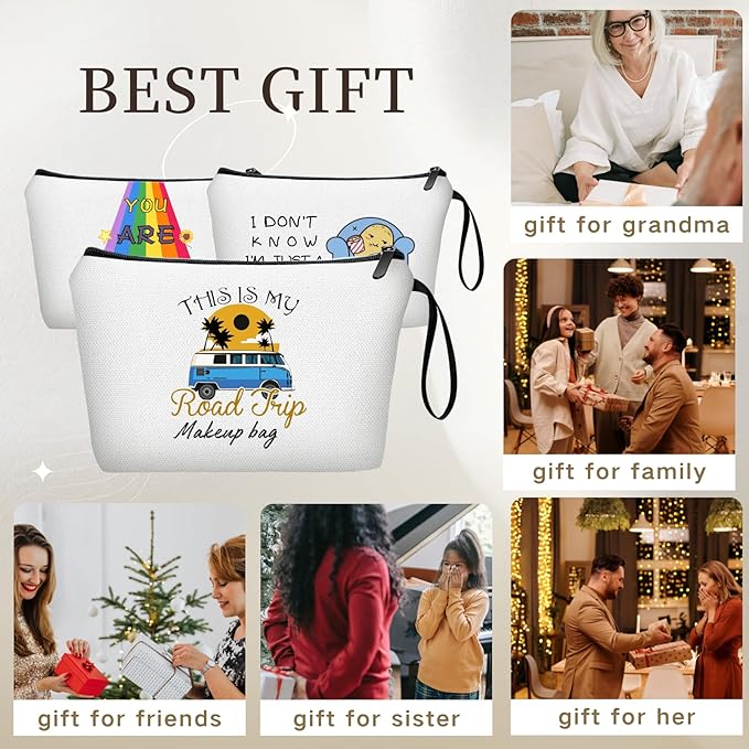 Travel Cosmetic Bag - Perfect for Women's Gifts, Road Trips, Birthdays, Christmas & More