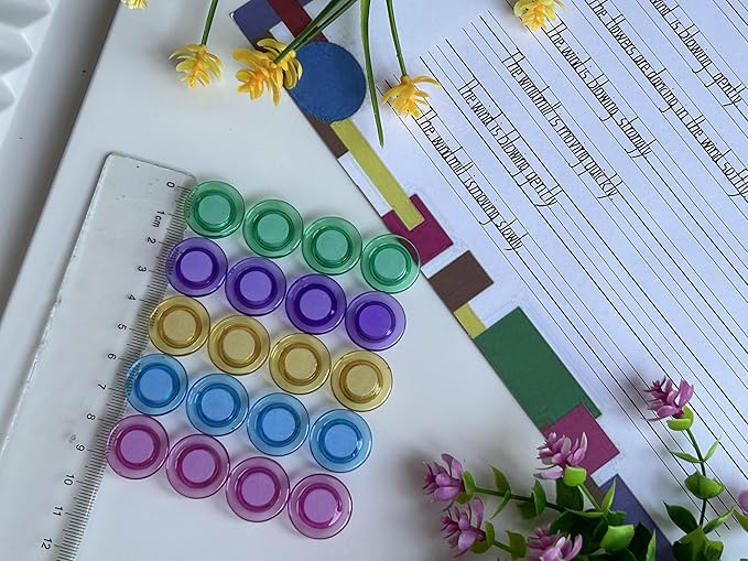 20 Pack Cute Magnets for Fridge, Colorful Magnet,Round White Board Magnets, Whiteboard Magnet Fridge for Locker, Kitchen, Office and Classroom