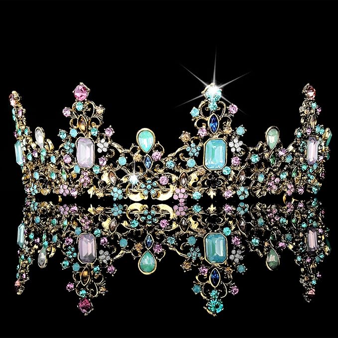Didder Baroque Vintage Crowns and Tiaras - Royal Princess Crowns for Girls and Women - Wedding, Halloween, Christmas, Prom, Birthday and Party