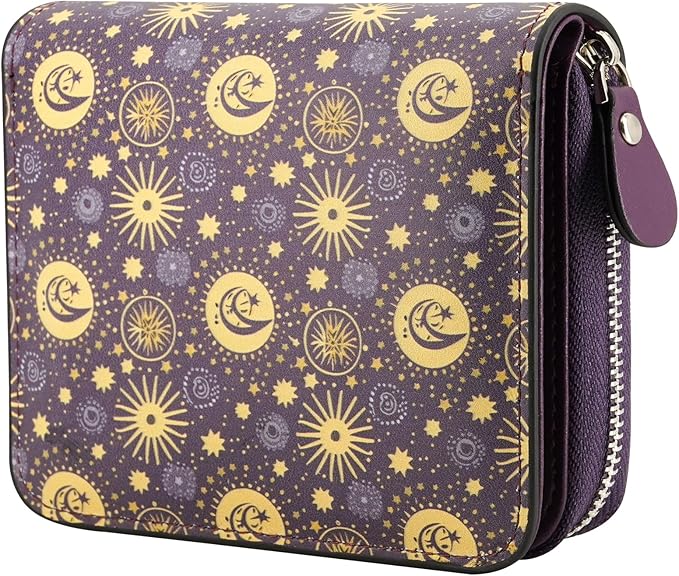 Genuine Small Wallet for Women, Slim RFID Blocking Credit Card Holder with ID Window, Compact Purses for Women with 26 Card Slots