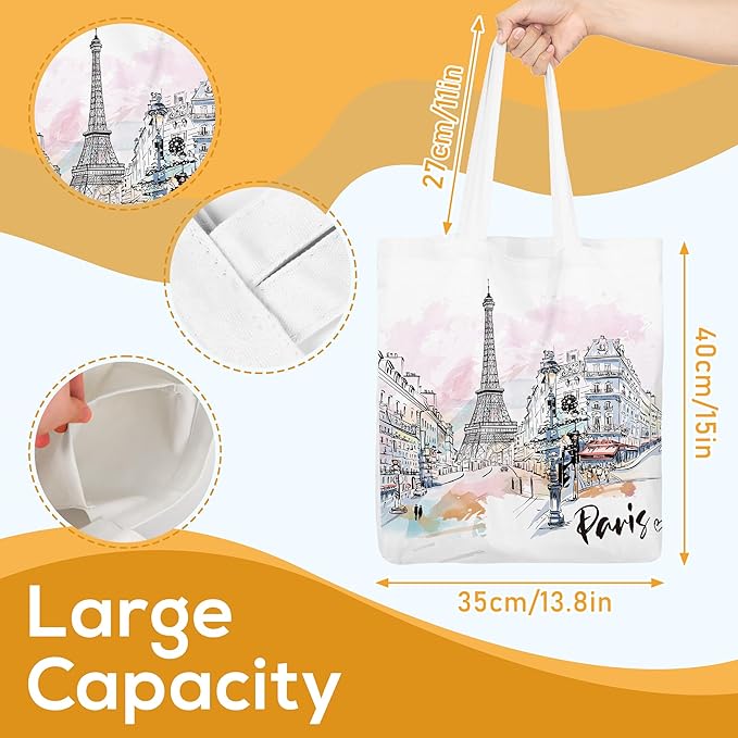 Europe Travel Souvenirs Gifts Tote Bags Reusable Grocery Bags London Paris Switzerland Gifts for Women