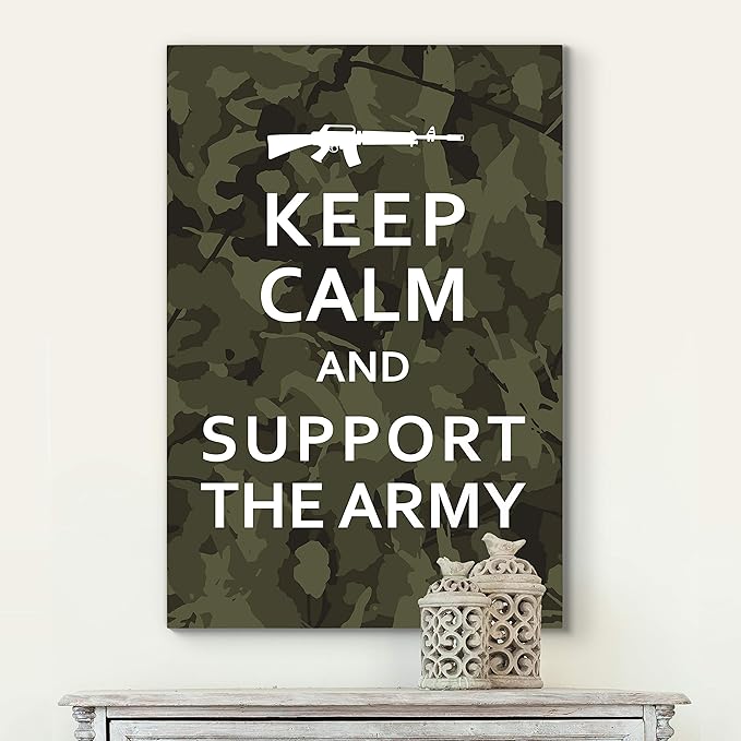 Renditions Gallery Canvas Wall Art Modern Paintings & Prints Decorations Supported Patriotic Army American Airforce Canvas Wall Hanging Artwork for Bedroom Office Kitchen - 36"x48" LT25