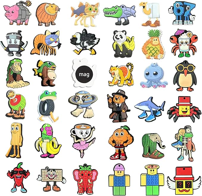 Italian Brainrot Refrigerator Magnets, 36-Pack — Soft Rubber Magnetic Set for Fridge/Whiteboard/Locker, Assorted Multicolor Home & Office Décor (36)