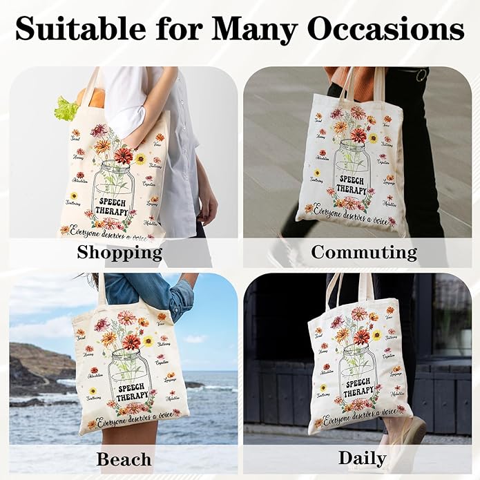 Canvas Tote Bag Gift - Funny Reusable Cloth Bags Vintage Totes Gifts for Women Shopping Grocery Lover Books Reader