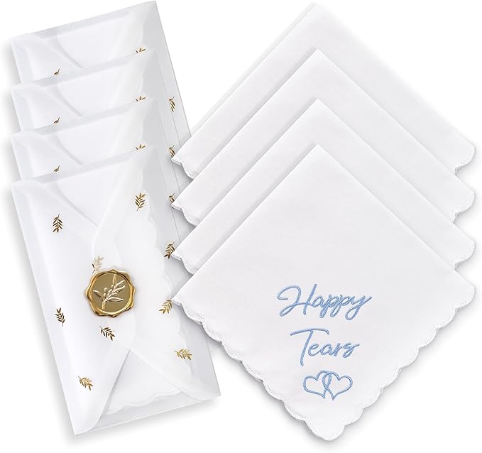 Mother Of The Bride Gifts Something Blue For Bride On Wedding Day Handkerchief