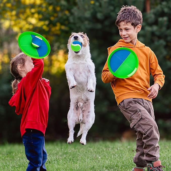 EVERICH TOY Toss and Catch Ball Set & Paddle Ball, Outdoor Games for Kids Toys, Christmas Family Games, Beach Pool Camping Yard Game Outside Toys, Gifts for Boys Girls 3 4 5 6 7 8 9 10 11 12 Years Old