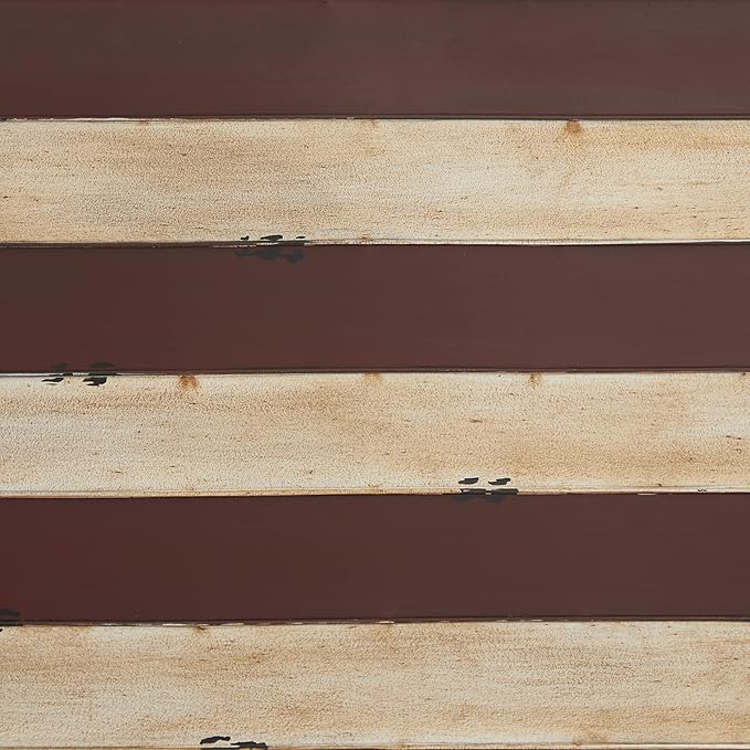 Deco 79 Metal American Flag Home Wall Decor Indoor Outdoor Wall Sculpture, Wall Art 38" x 2" x 26", Red