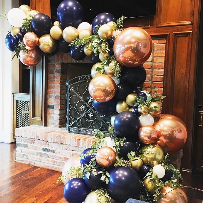 Bezente Navy Blue Balloons 18 Inch - 30 Pack Large Thick Blue Big Round Dark Blue Latex Balloon for Birthday Bridal Shower Graduation Wedding Party Decorations