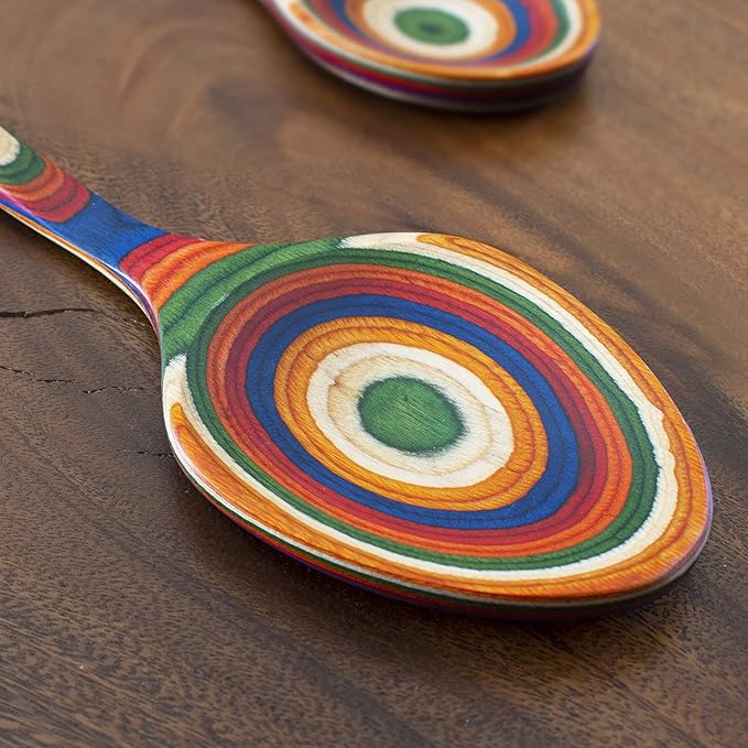 Totally Bamboo Baltique Marrakesh Collection 14" Grand Serving Spoon, Extra-Large Cooking Spoon, Safe for Use on Nonstick