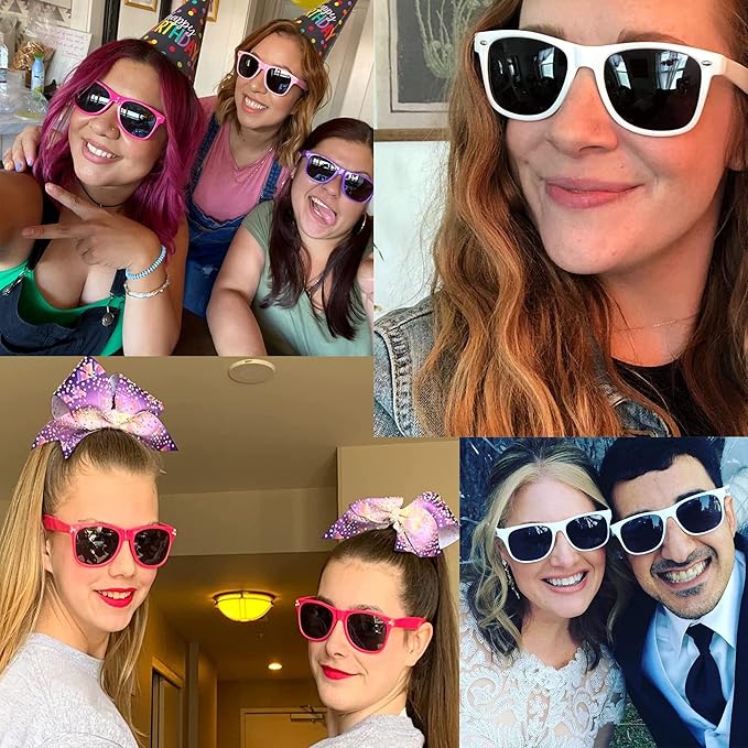 700pc Personalized Wedding Sunglasses Bulk for Guests Party Favors,Custom Personalized Logo Sunglasses Womens Men,Wedding Bridesmaid Sunglasses Gifts,Bachelor Party Favors Set （Pink）