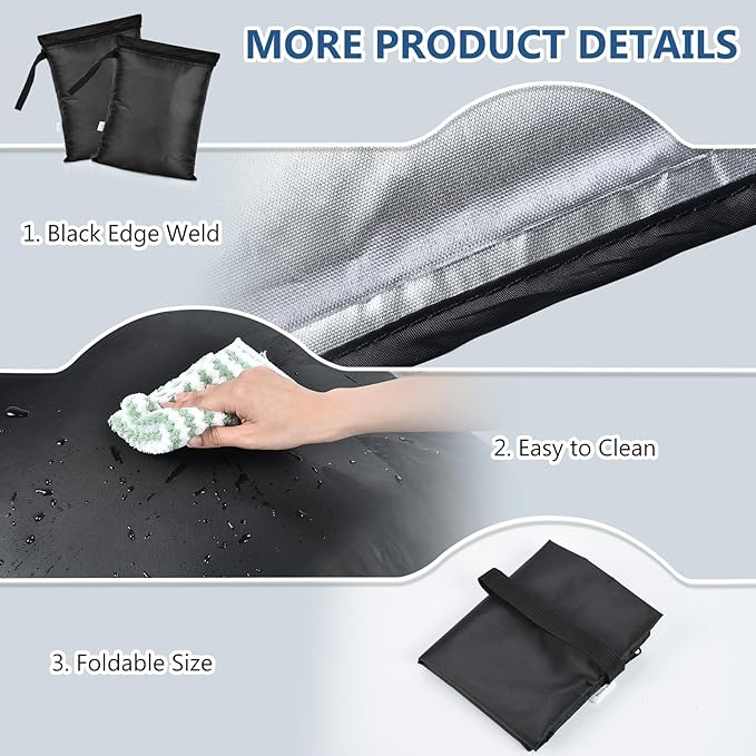 OTraki 2PCS Small Wet Bag for Swimsuit 12x14 Inch Wet Clothes Bag with Handle & Zippered Reusable Wet Dry Bag Waterproof Storage Bag for Beach Pool Yoga Gym,Drying Do Not Exceed 176℉ Black