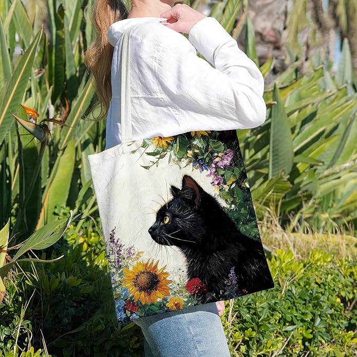 Canvas Tote Bag Gift - Funny Reusable Cloth Bags Vintage Totes Gifts for Women Shopping Grocery Lover Books Reader