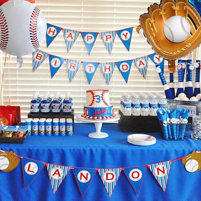 Baseball Balloons, 6PCS 18 Inch Sports Balloon Foil Baseball Balloons for Kids Boys Baby Shower Sport Birthday Party Decorations