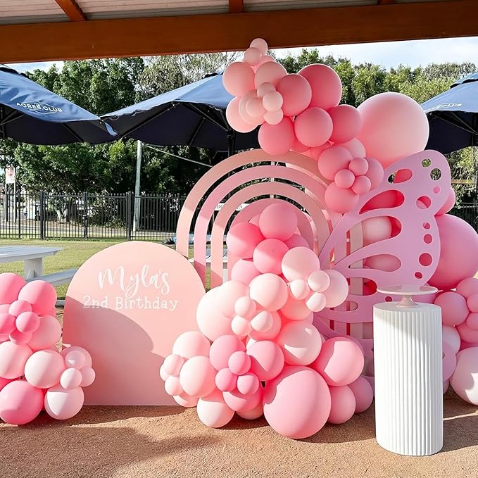 Bezente Pink Giant Balloons 36 Inch - 8 Pack Jumbo Bridal Pink Balloon Large Round Light Pink Latex Balloons for Birthday Wedding Anniversary Bridal Shower Gender Reveal Party Decoration