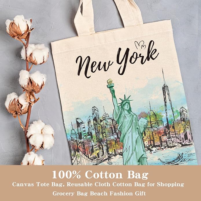 Canvas Tote Bag Gift - Funny Reusable Cloth Bags Vintage Totes Gifts for Women Shopping Grocery Lover Books Reader
