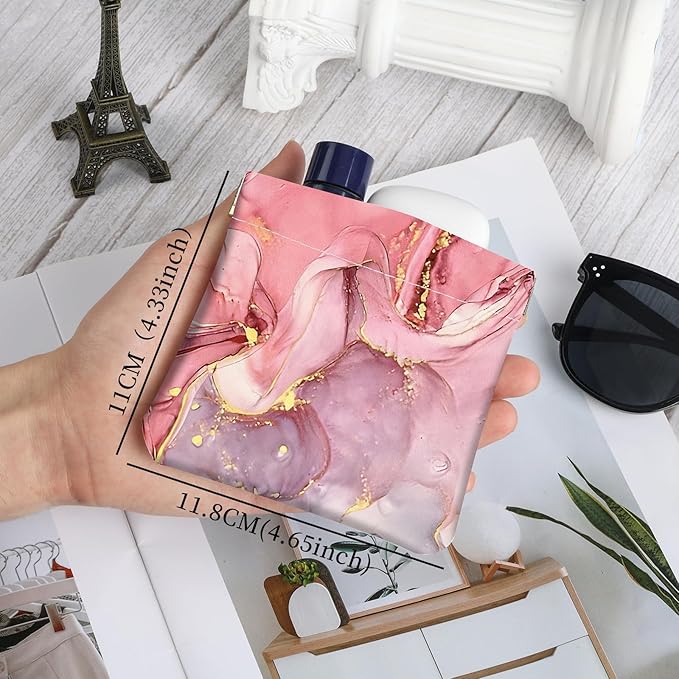 2Pcs PU Leather Small Squeeze Coin Purse Pouch Mini coin Bag Unique And Cute Wallet Cosmetic Bags Change Bag For Women Girls Men Marble Texture Pattern