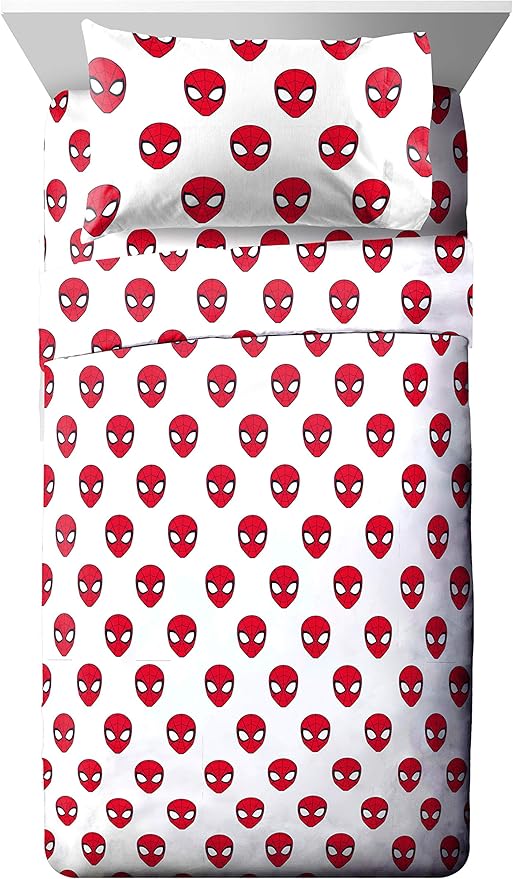 Jay Franco Marvel Spiderman Spidey Daze 5 Piece Full Bed Set - Includes Reversible Comforter & Sheet Set Bedding - Super Soft Fade Resistant Microfiber (Official Marvel Product)