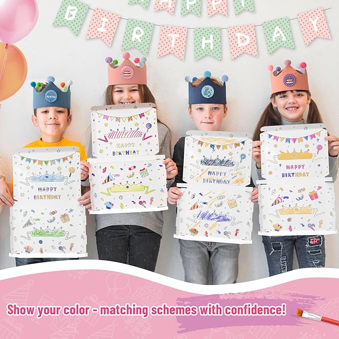 Reusable Birthday Crown with Numbers,Kids Birthday Hat Fabric Crown Pertain Kids Boy Toddler Girl Baby Bday Hats