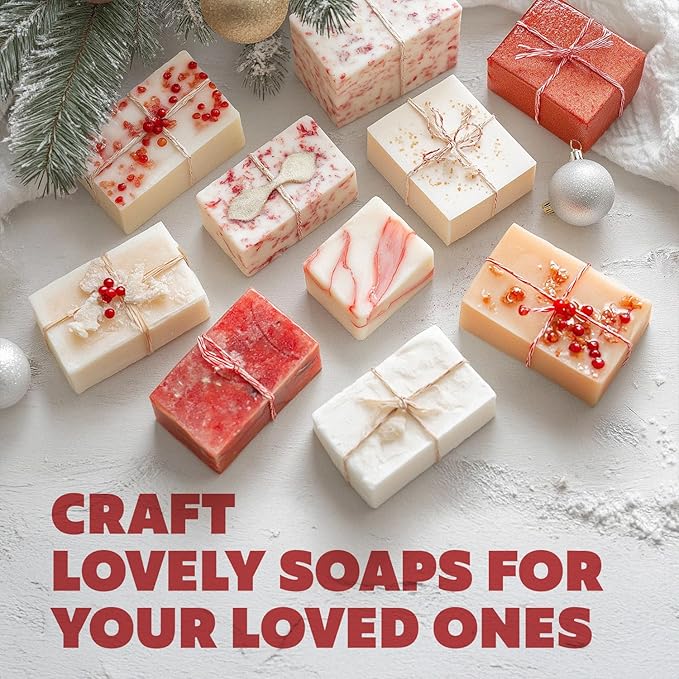 5Lb Three Butters Soap Base | Made in Greece | Shea Butter, Mango Butter & Cocoa Butter | Melt and Pour Soap Making Supplies - SLS/SLES Free, No Palm Oil, Organic