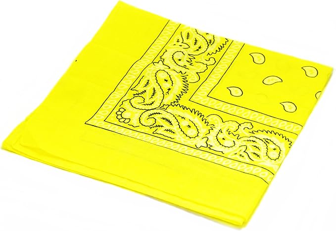 Soophen One Dozen Cowboy Bandanas 100% Cotton 22 x 22 inch