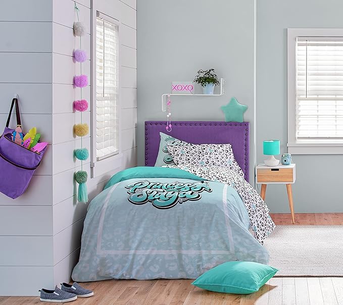 Saturday Park That Girl Lay Lay Princess Full/Queen Duvet Cover & Sham Set - 3 Piece 100% Organic Cotton Duvet Set - GOTS & Oeko-TEX Certified (Nickelodeon Official)