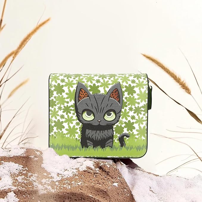 Genuine Small Wallet for Women, Slim RFID Blocking Credit Card Holder with ID Window, Compact Purses for Women with 25 Card Slots