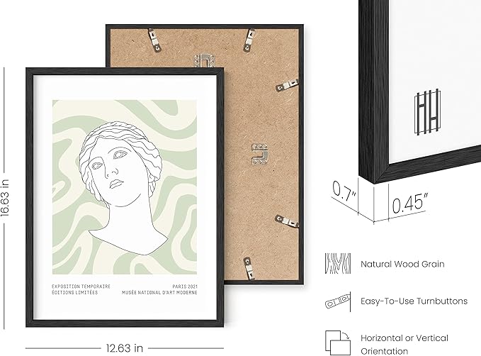 HAUS AND HUES Sage Green Aesthetic Wall Decor, Green Poster for Room, Relaxing Wall Art, Danish Pastel Poster (Black Framed, 12x16)
