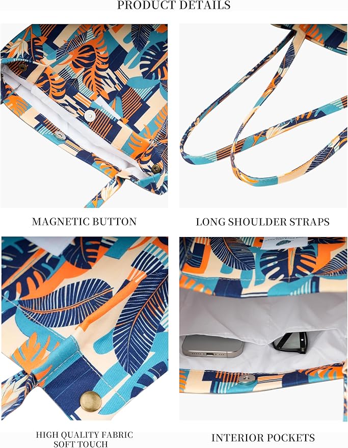 Corduroy Tote Bag Cute Tote Bags for Women Shoulder Bag with Inner Pocket for Work Beach Travel and Shopping Grocery