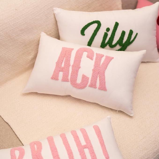 Custom Monogram Pillow - Personalized Embroidered Pillow - Customized Letter Monogrammed Pillows - Customized Pillow Gift for Couple - Home Decorations Gift - House Warming Gifts New Home